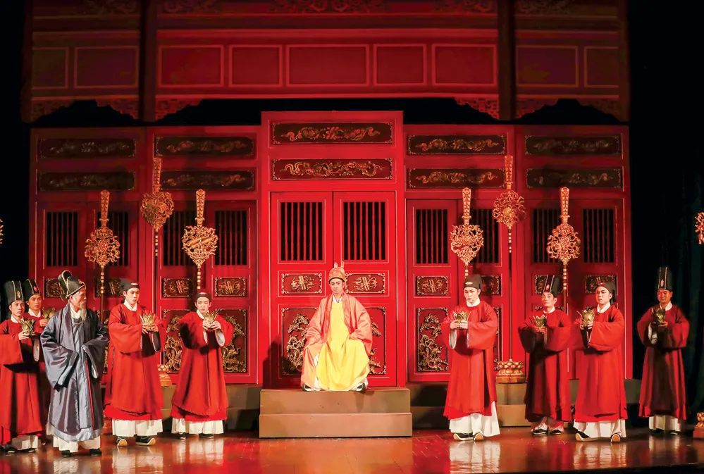 Một cảnh trong vở kịch “Lệ Chi Viên”.