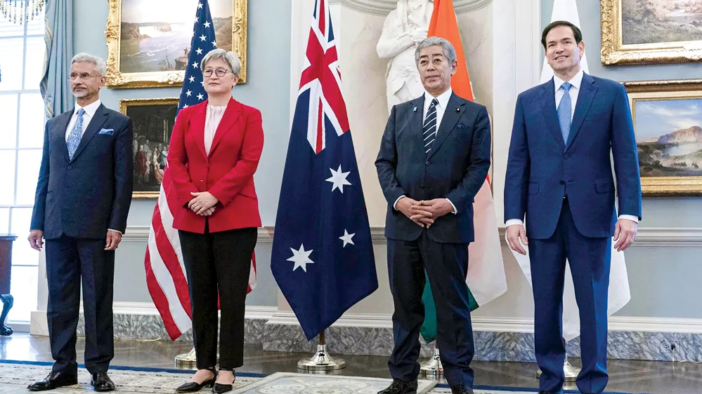 Ngoại trưởng các nước QUAD tại cuộc họp ngày 1-7 ở Washington DC.