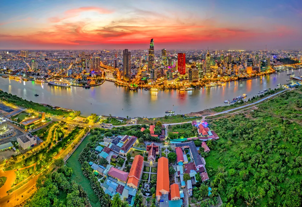 Một góc TPHCM nhìn từ bán đảo Thủ Thiêm.