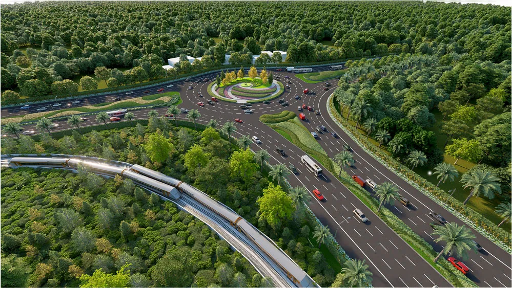 Tuyến đường sắt đô thị (LRT) dài 18km kết nối sân bay tới Trung tâm hội nghị APEC và khu vực Nam đảo, là lời giải cho bài toán giảm phát thải.