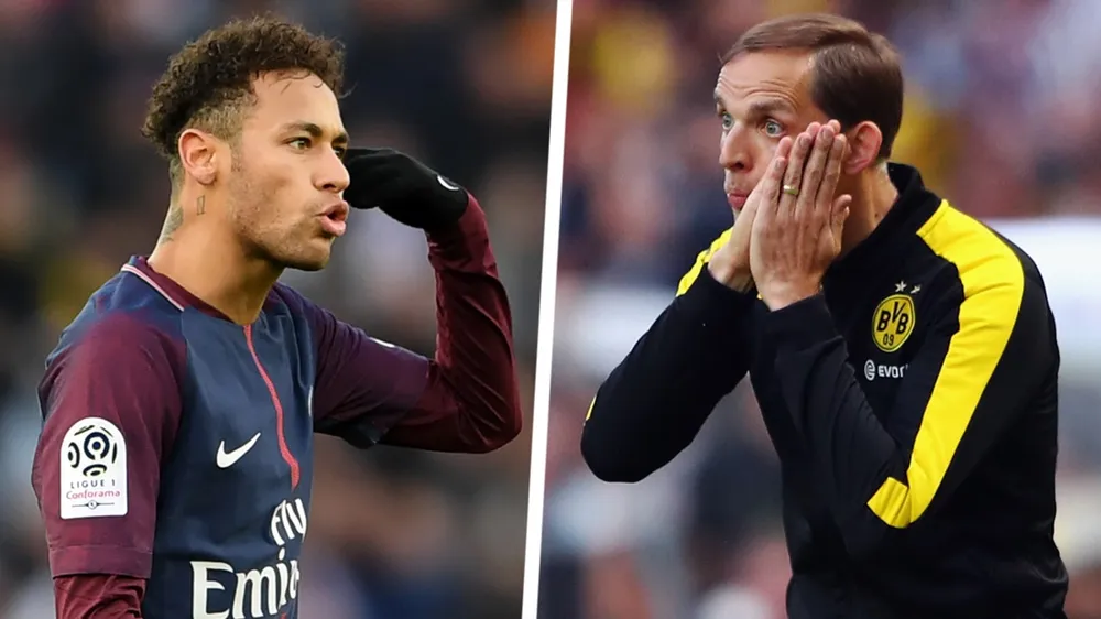 Neymar và Thomas Tuchel.