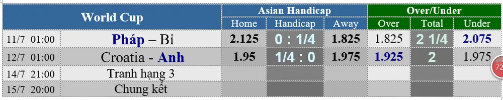 Lịch thi đấu World Cup 2018 - vòng bán kết và chung kết. 22 giờ ngày 10-7 ảnh 3