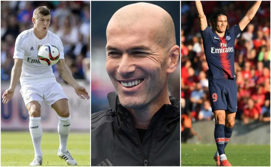Tony Kroos (trái) và Edinson Cavani (phải) là 2 ngôi sao Zidane nhắm tới