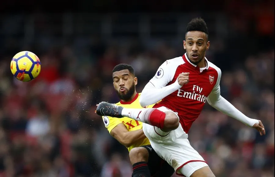 Aubameyang (phải, Arsenal) sẽ tiếp tục ghi bàn trước Watford.