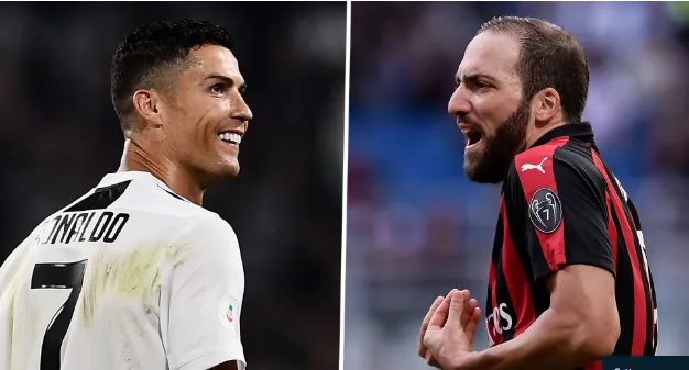 Cristiano Ronaldo và Gonzalo Higuain 