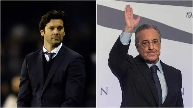 Santiogo Solari và Chủ tịch Florentino Perez