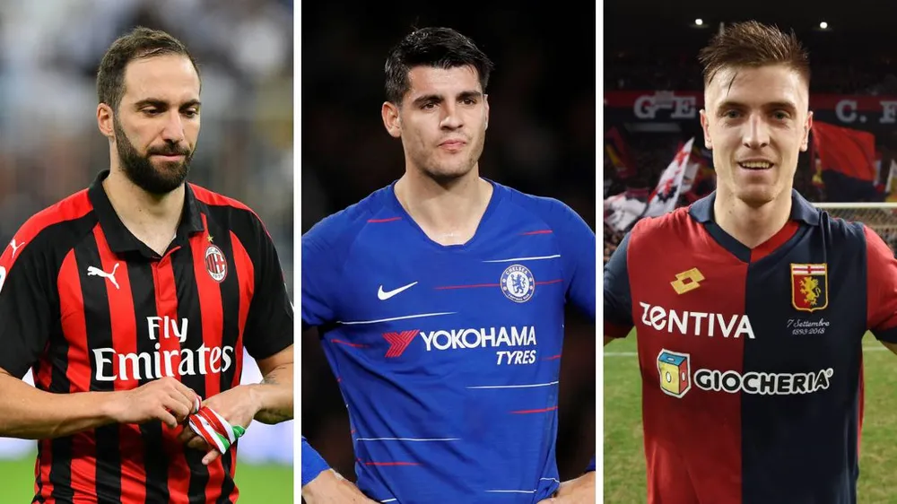 Gonzalo Higuain, Alvaro Morata và Krzysztof Piatek.