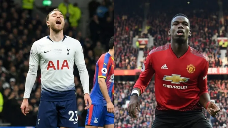 Christian Eriksen và Paul Pogba
