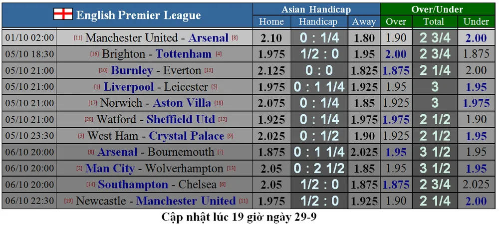 Kết quả và xếp hạng giải Ngoại hạng Anh, vòng 7: Leicester vùi dập Newcastle 5-0 ảnh 3