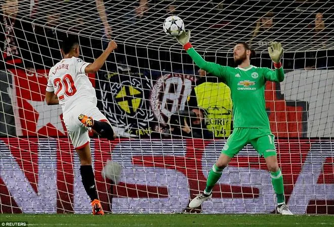 David De Gea từng khiến các tiền d89a5om Seville nản lòng ở Champions League 2018