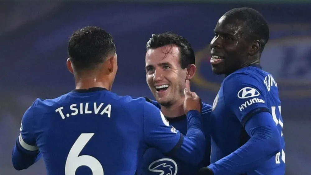 Các tân binh Chelsea mừng chiến thắng