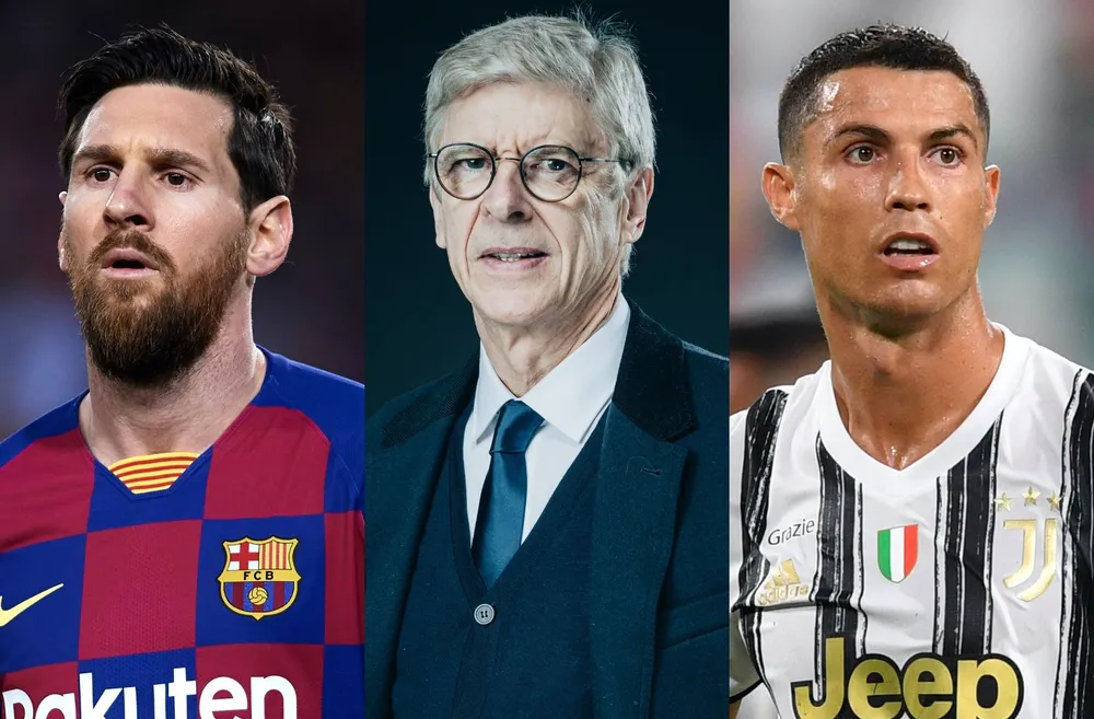 Leo Messi, Arsene Wenger, Cristiano Ronaldo