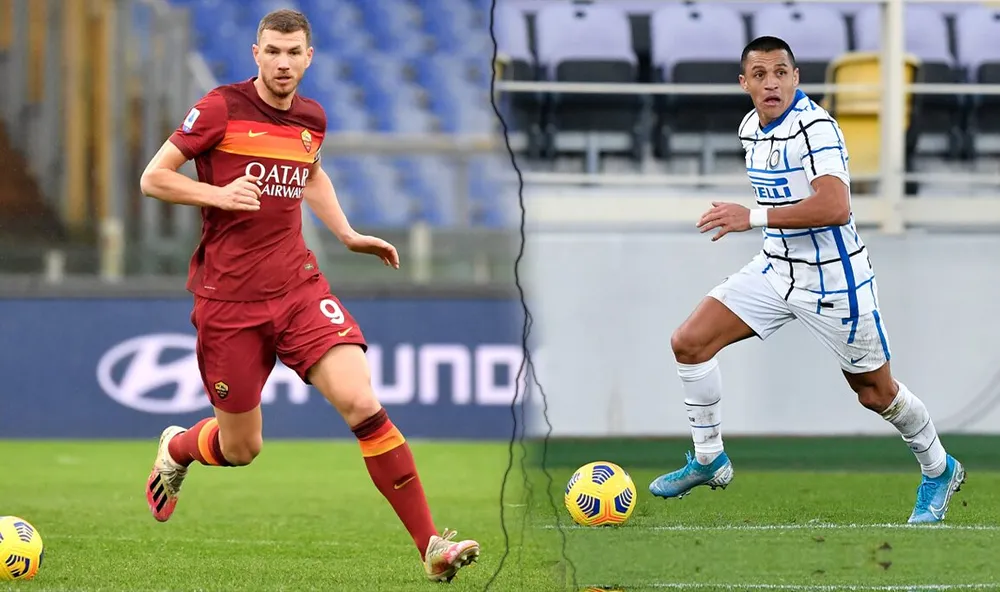 Edin Dzeko Roma) và Alexis Sanchez (Inter)