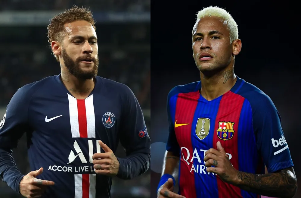 Neymar ở PSG và ở Barcelona