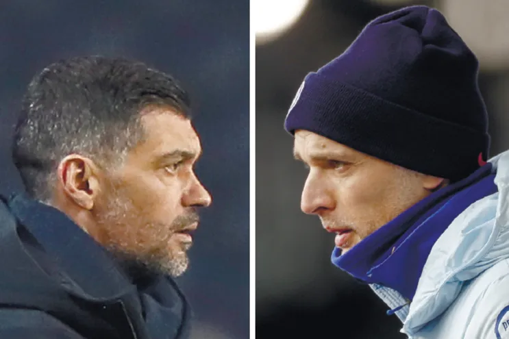HLV Sergio Conceicao của Porto và Thomas Tuchel của Chelsea