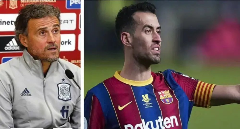 Luis Enrique và Sergio Busquets