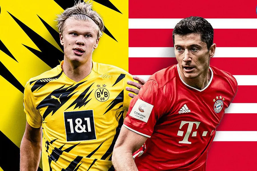 Erling Haaland và Robert Lewandowski