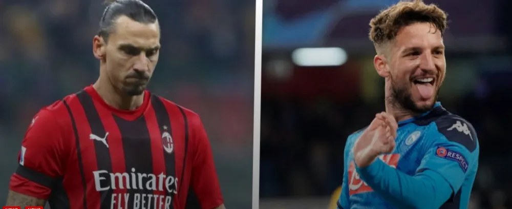Zlatan Ibrahimovic (Milan) và Mertens (Napoli)