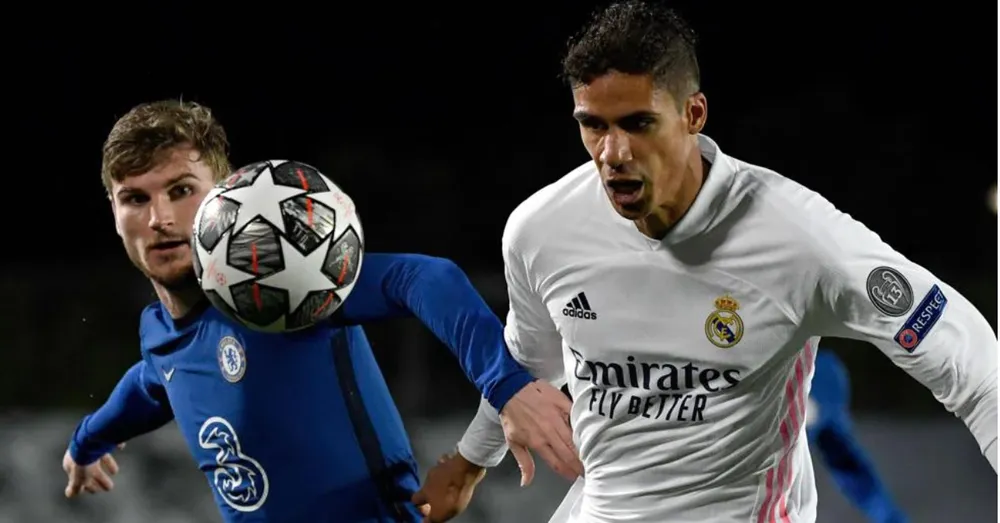 Timo Werner (Chelsea) và Raphael Varane (Real Madrid)