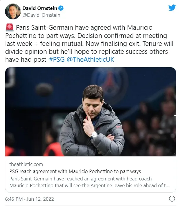PSG thông báo với Mauricio Pochettino quyết định sa thải ảnh 1