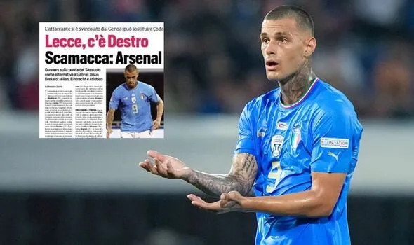 Arsenal đang theo đuổi Scamacca 