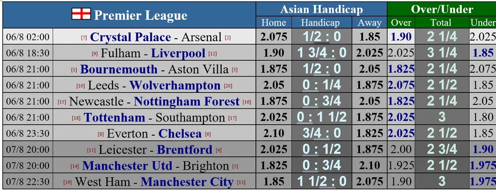 Lịch thi đấu Ngoại hạng Anh vòng 1 ngày 6-8: Liverpool viếng Fulham, Chelsea đấu Everton ảnh 1