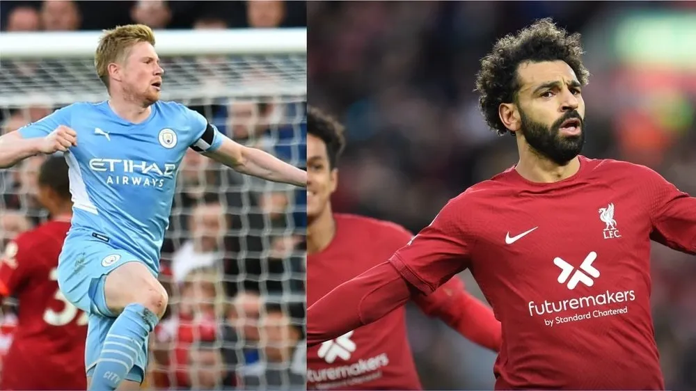 Kevin de Bruyne (Man City) và Mo Salah (LIverpool)