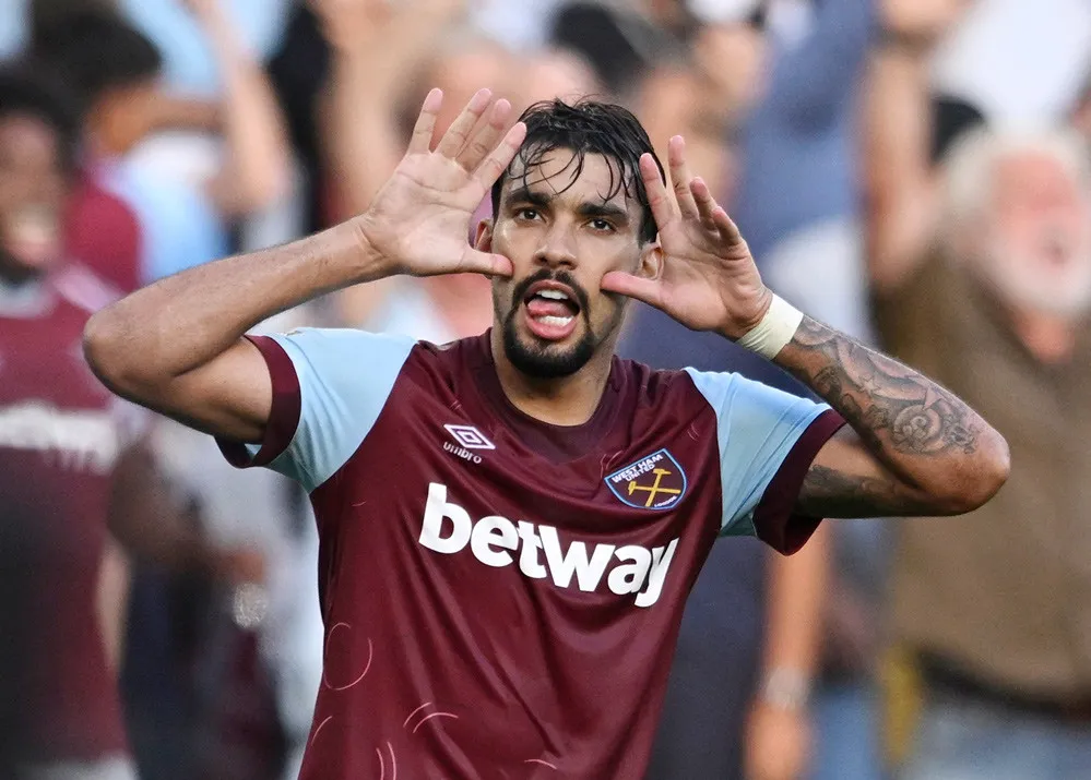 Lucas Paqueta trong màu áo West Ham