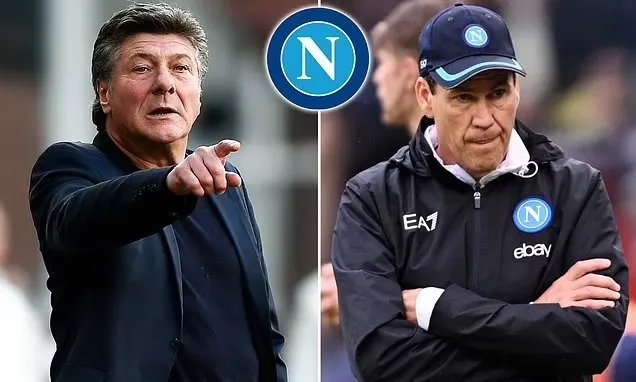 Walter Mazzarri (trái) trở lại Napoli thay thế Rudi Garcia