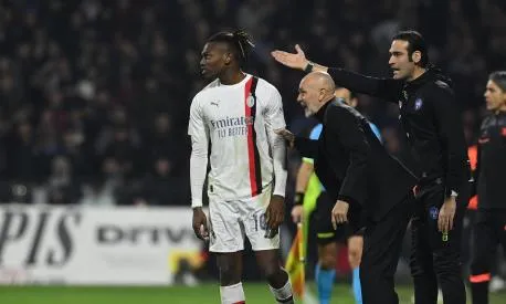 Rafael Leao và HLV Stefano Pioli