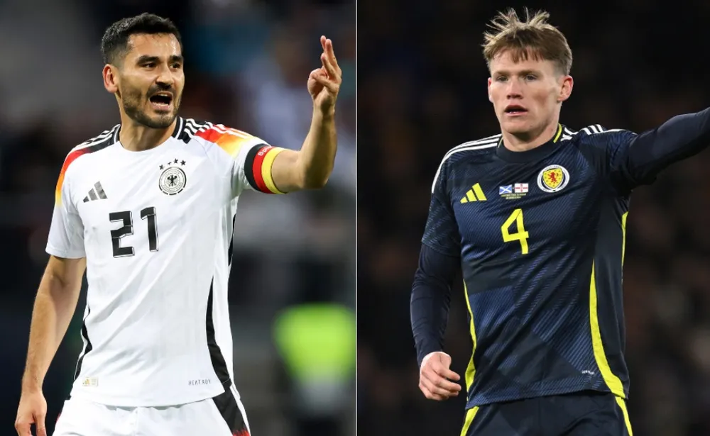 Gundogan (Đức) và McTominay (Scotland)