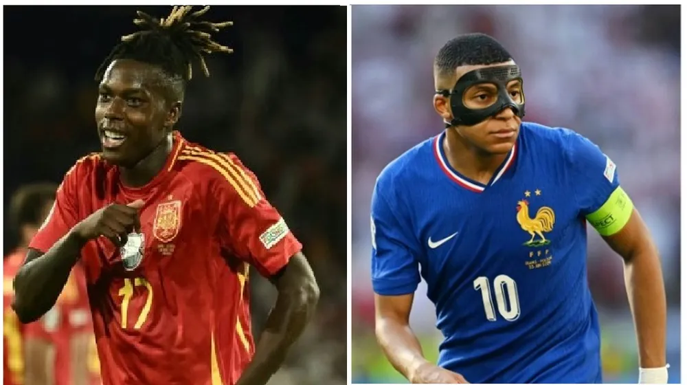 Nico Williams (Tây Ban Nha) và Kylian Mbappe (Pháp)