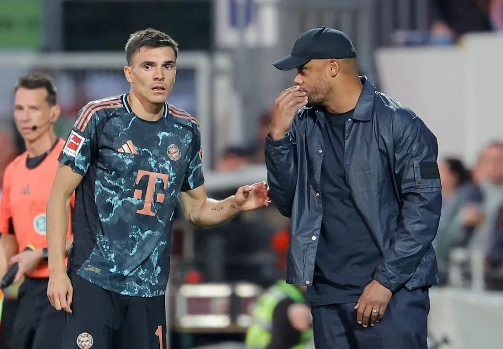 HLV Vincent Kompany và tân binh Joao Palhinha