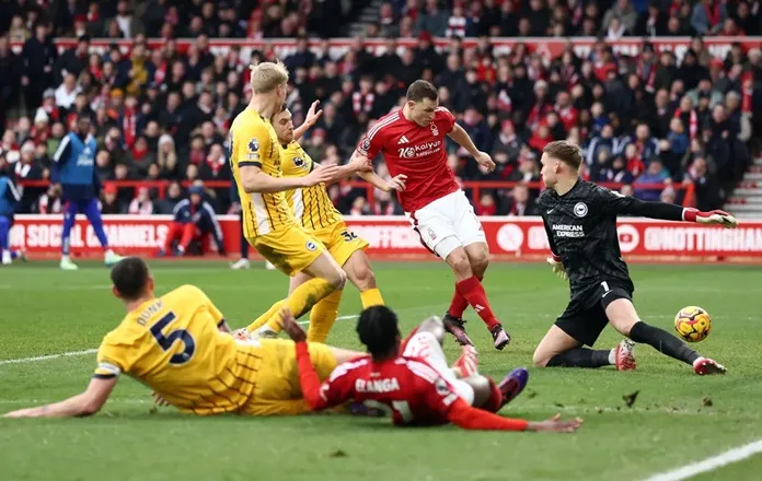 Chris Wood ghi bàn thứ 2 của mình trước Brighton