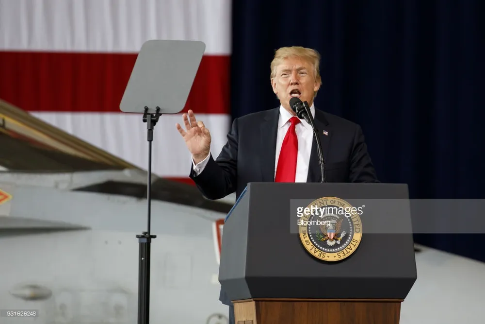 Tổng thống Mỹ Donald Trump. Ảnh: Bloomberg