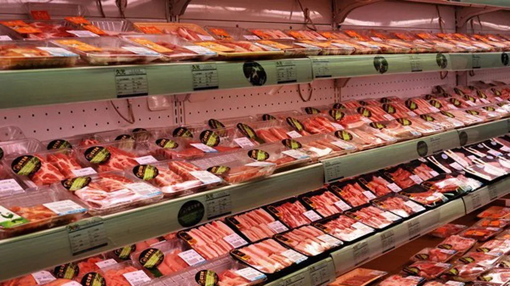 Thịt được bày bán tại siêu thị ở Trung Quốc. Nguồn: sucai.redocn.com