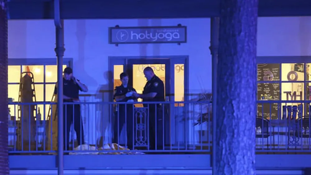 Phòng Yoga nơi xảy ra vụ nổ súng. Ảnh: AP