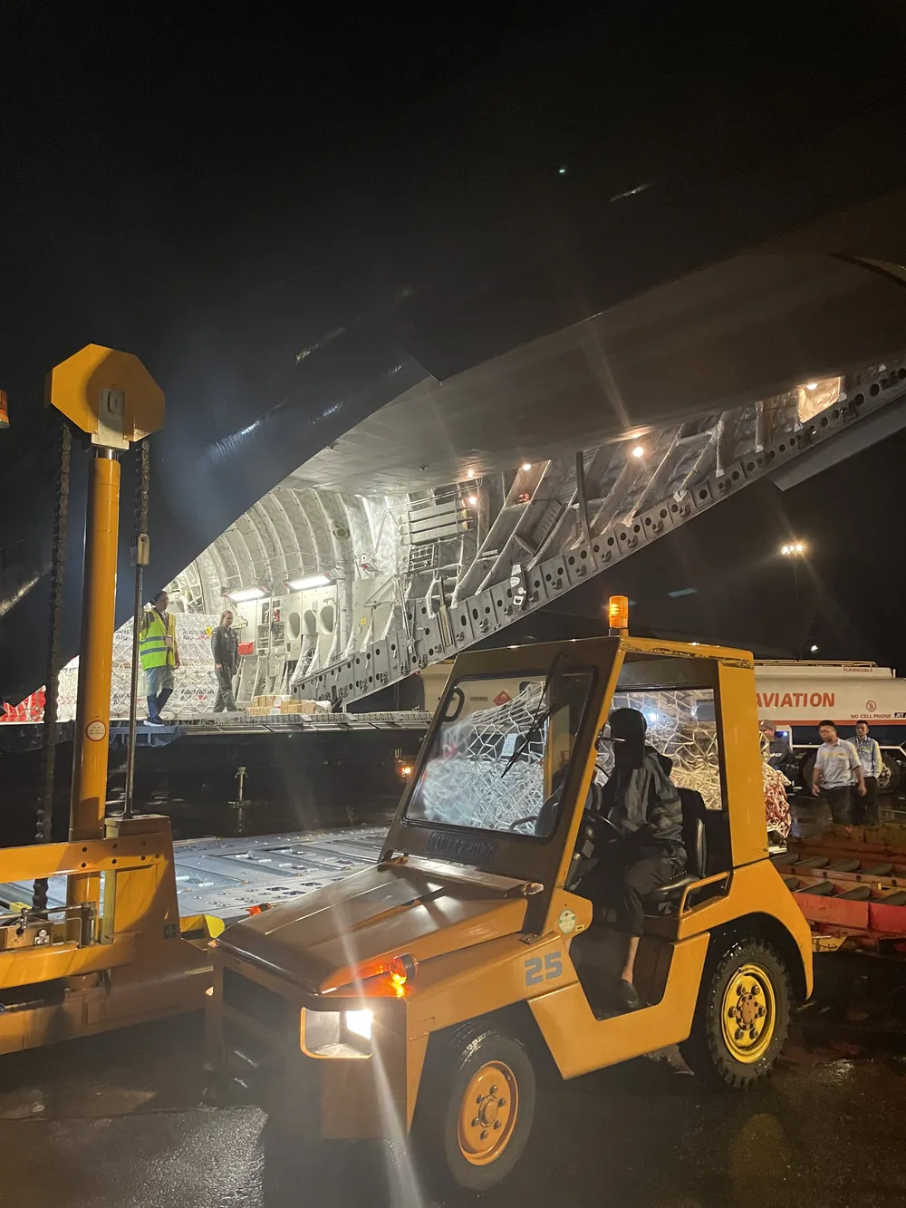 Australia has delivered its first batch of emergency relief supplies to Hanoi. (Photo courtesy of Australian Embassy)