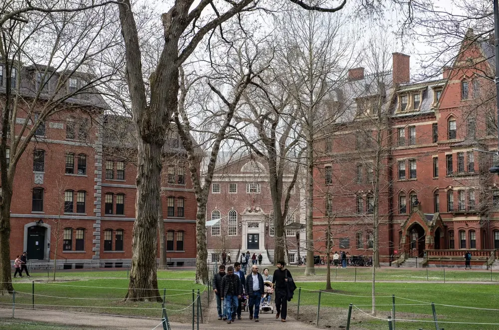 Một góc ở Đại học Harvard ngày 15-4-2025. Ảnh: NBC News