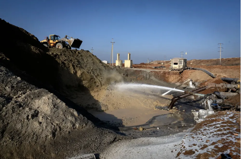 Khai thác ilmenit ở vùng trung tâm Kirovohrad, Ukraine. Ảnh: NEW YORK TIMES