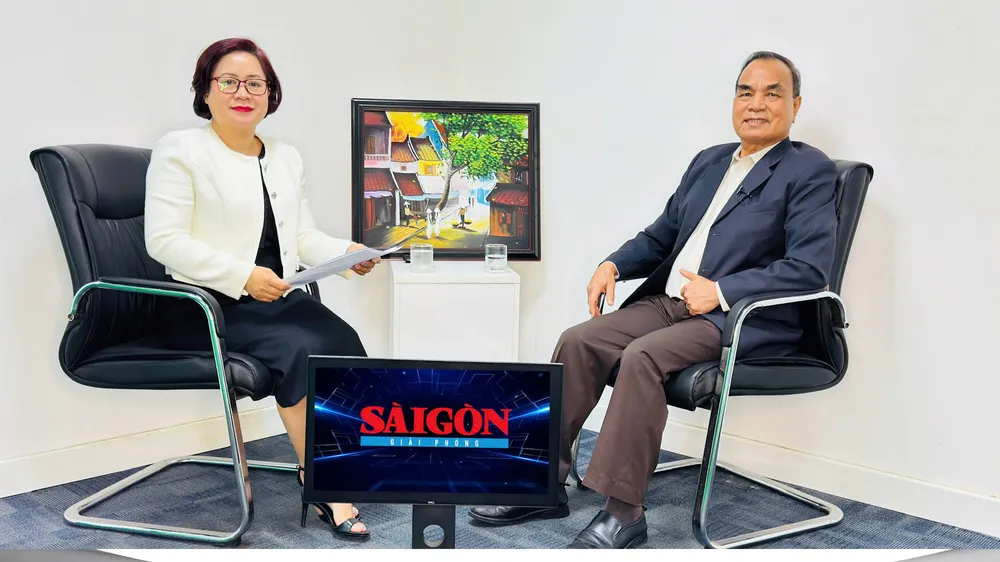 Ông Nguyễn Đặng Hiến, Tổng giám đốc Bidrico tham gia talk show cùng nhà báo Ái Vân 