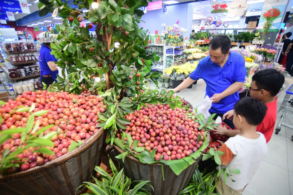 Mận hậu giảm giá tại Co.opmart góp phần kích cầu tiêu dùng nông sản vào vụ..jpg