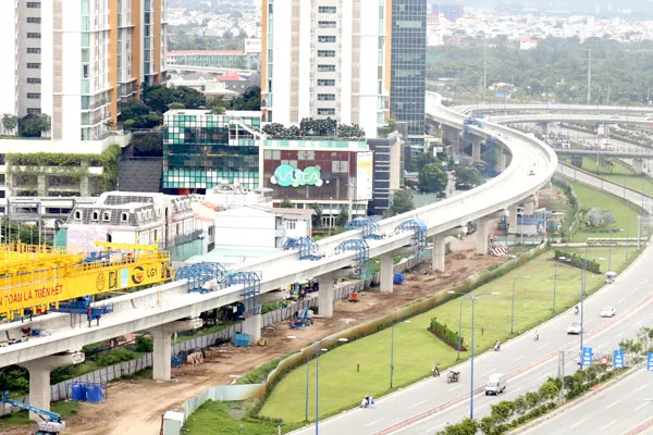 Tuyến metro số 1 TPHCM được xây dựng bằng nguồn tài trợ ODA.