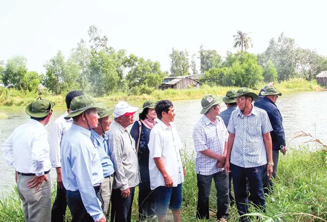 Những thành viên của Đội Bảo vệ về thăm căn cứ ở U Minh, Cà Mau. 