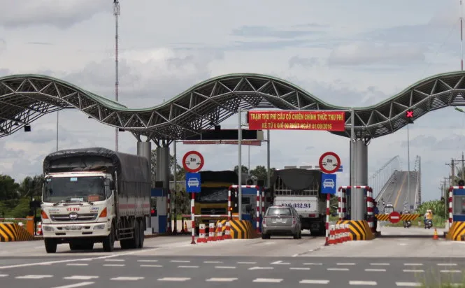 Dự án thành phần 1 đầu tư xây dựng cầu Cổ Chiên sẽ được giảm thời gian thu phí 6 năm 1 tháng. Ảnh: Mậu Trường