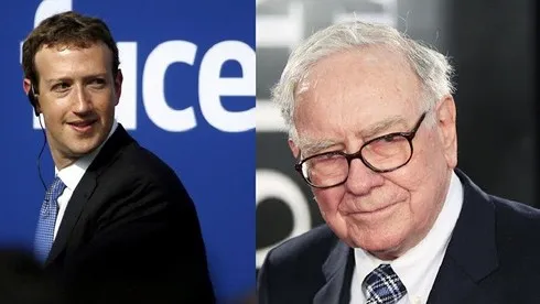 Tỷ phú Mark Zuckerberg (trái) và tỷ phú Warren Buffett. (Ảnh: Bloomberg).