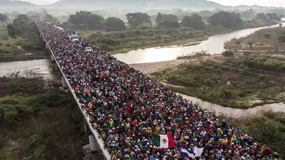 Người di cư Honduras tại khu vực Arriaga, Mexico. Nguồn: TTXVN