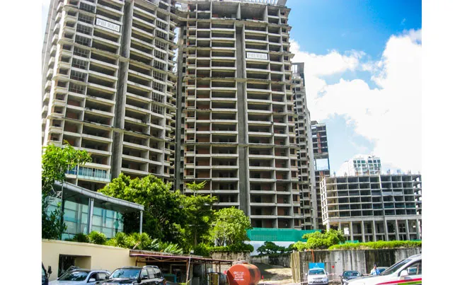 Dự án Kenton (Nhà Bè) trong giai đoạn hoàn thiện nhưng tồn kho hàng trăm căn hộ từ nhiều năm qua. 