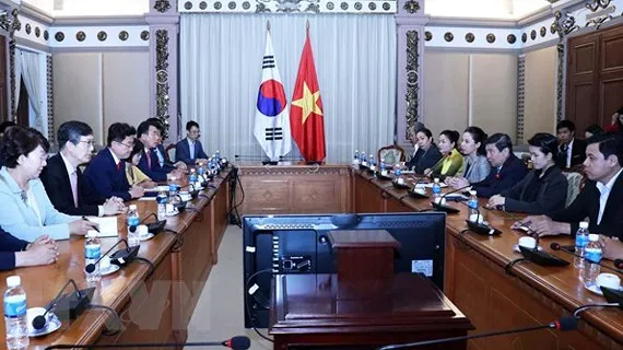 Quang cảnh buổi tiếp. Ảnh: Xuân Khu/TTXVN