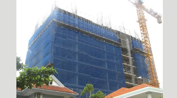 Công trình khu phức hợp Cap Saint Jacques của DIC Corp không có giấy phép xây dựng. Ảnh: NÔNG NGÂN